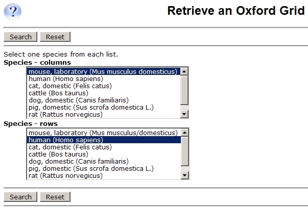 Oxford Grid Query Form