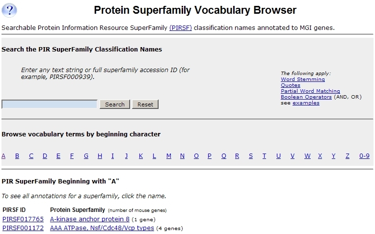 PIRSF First Page