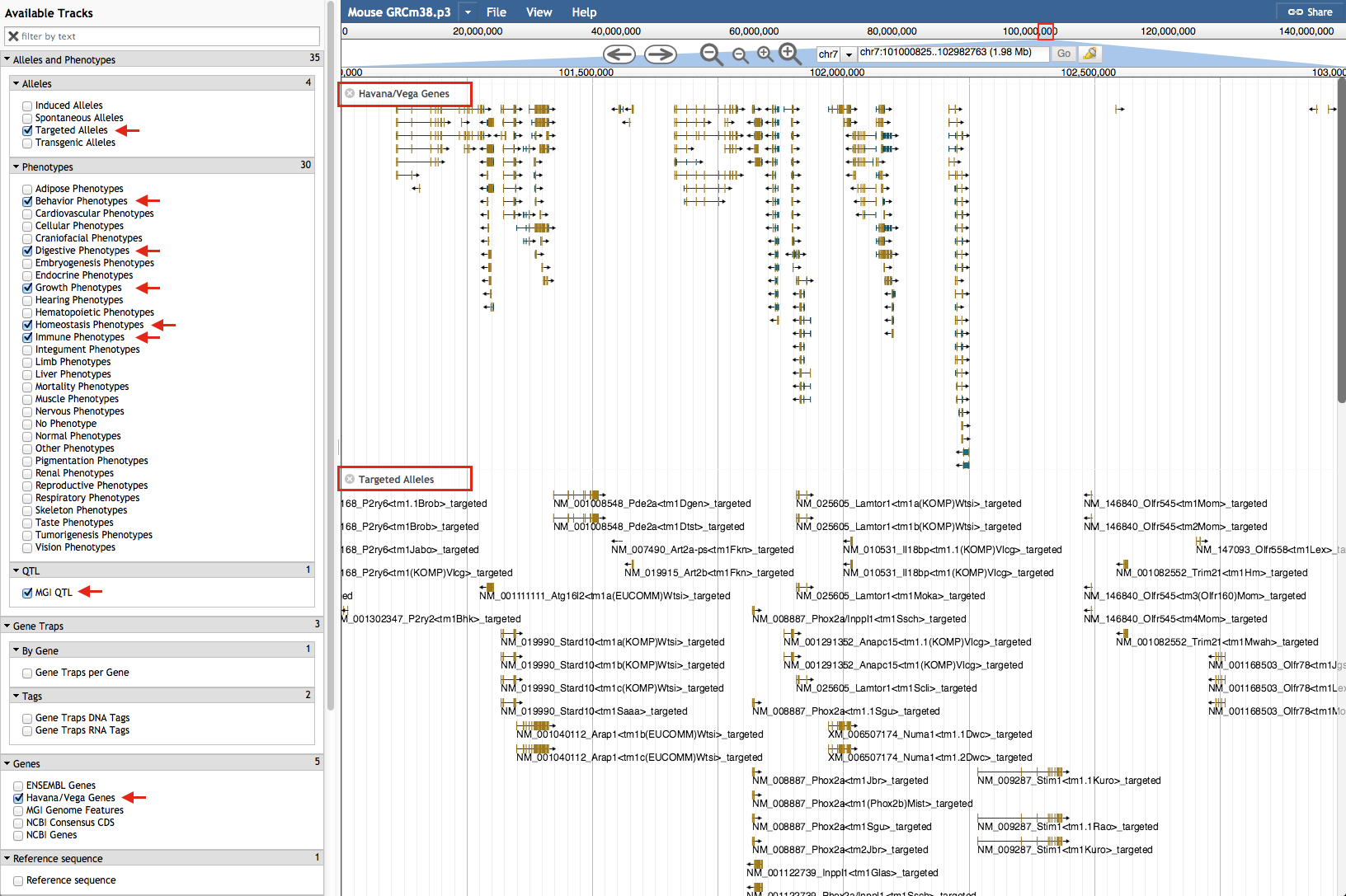 Genome Browser Tracks