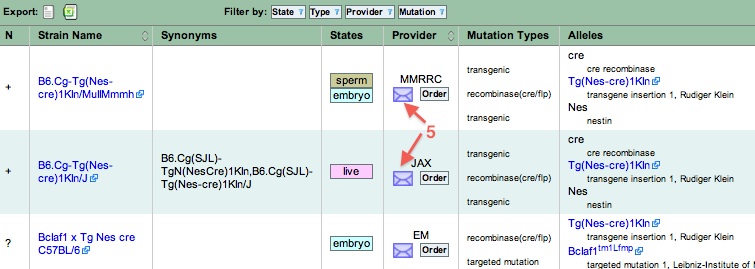 Nes Allele IMSR summary