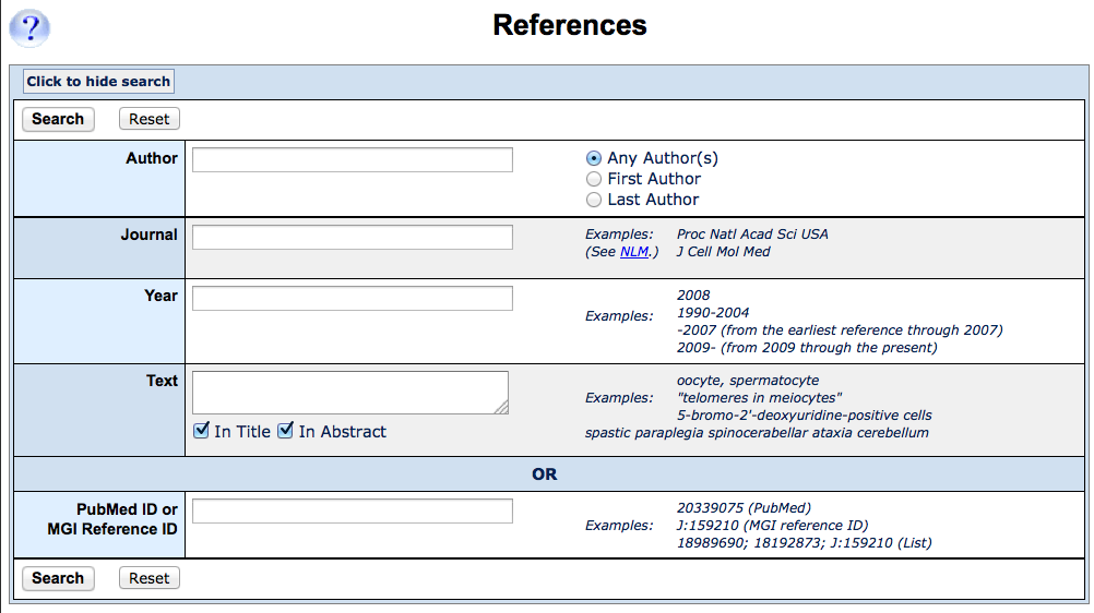 reference query form