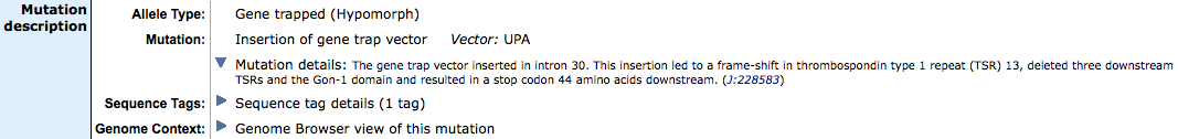 Mutation Description section